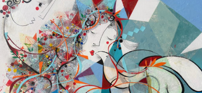 Des fenêtres ouvertes vers l'infini - Original Acrylic Painting on Canvas - 31.5 x 23.6 in